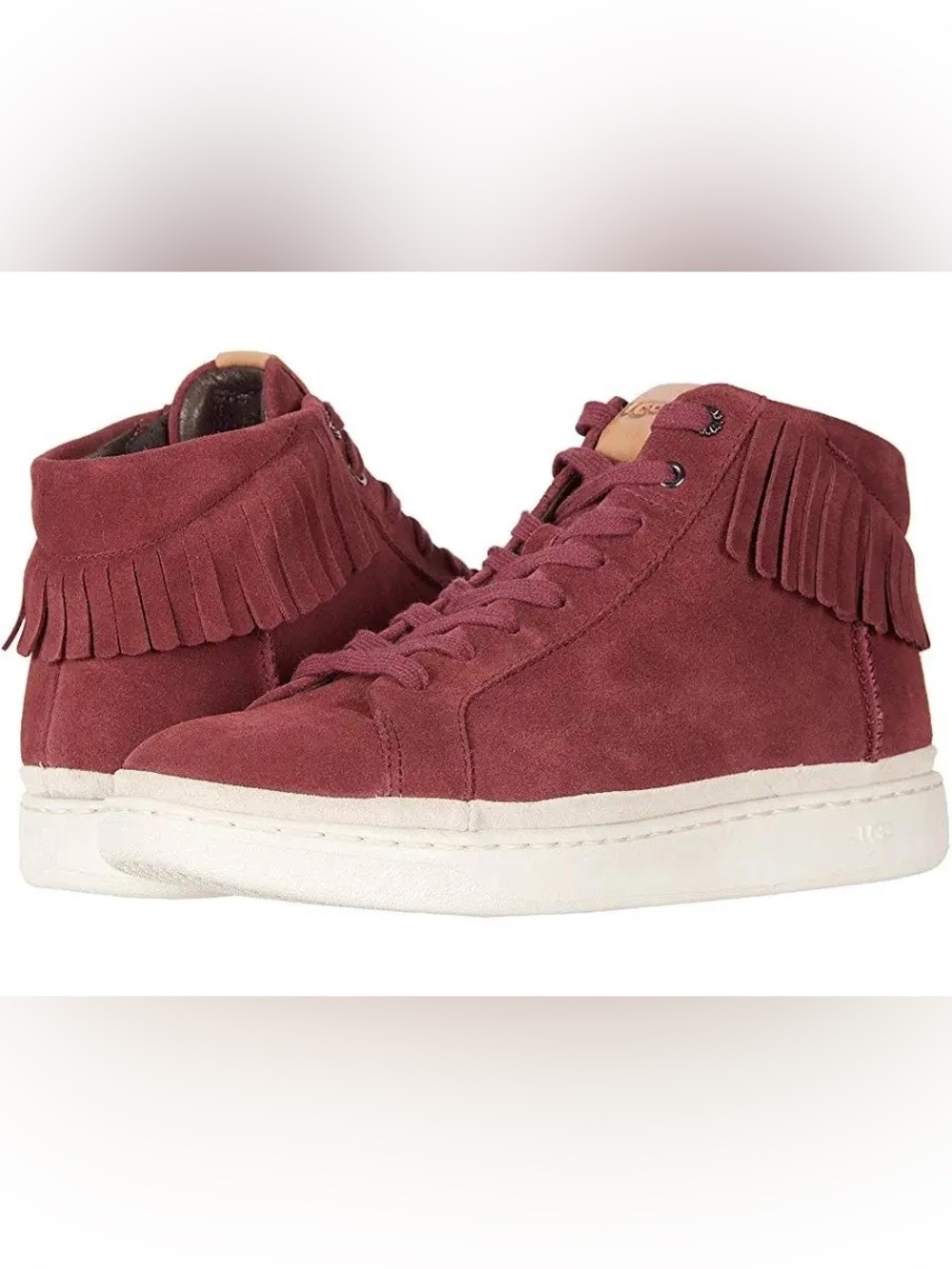 UGG Men's Brecken Lace High-Top Fringe Suede Sneakers. Size Men’s 8